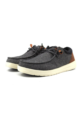 HEY DUDE Wally Sneaker Vela Uomo Charcoal Grigio 40174-025 - Sandrini Calzature e Abbigliamento