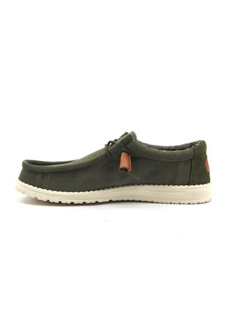 HEY DUDE Wally Sneaker Vela Uomo Olive 40163-337 - Sandrini Calzature e Abbigliamento