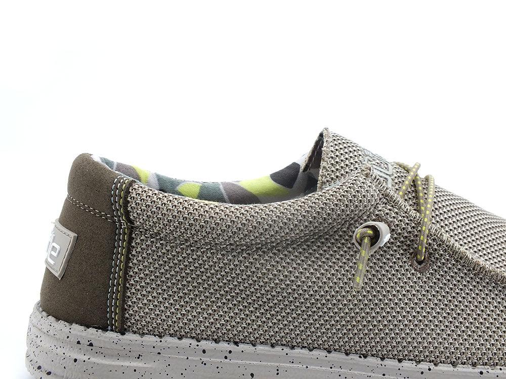 HEY DUDE Wally Sox Scarpa Vela Canva Beige Camel 110351517 - Sandrini Calzature e Abbigliamento