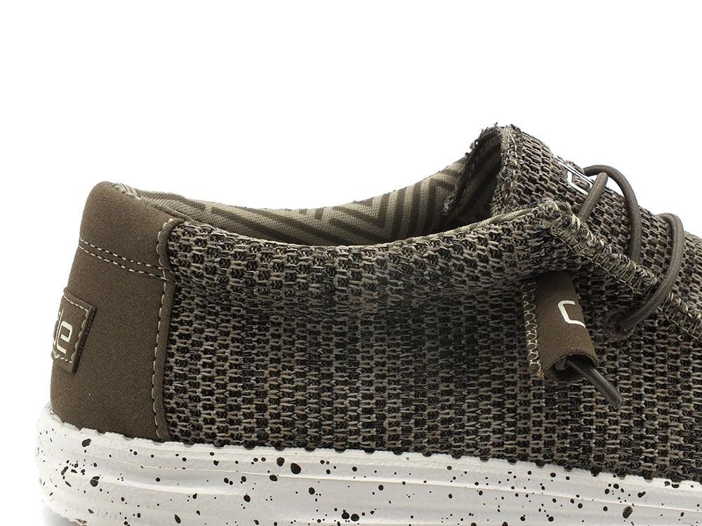HEY DUDE Wally Sox Scarpa Vela Canvas Brown 110351500 - Sandrini Calzature e Abbigliamento