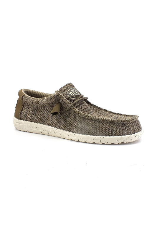 HEY DUDE Wally Sox Sneaker Vela Uomo Brown 40019-255 - Sandrini Calzature e Abbigliamento