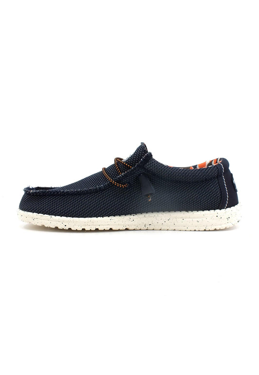 HEY DUDE Wally Sox Stitch Sneaker Vela Uomo Blue 40161-4NY - Sandrini Calzature e Abbigliamento