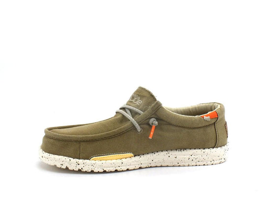 HEY DUDE Wally Washed Scarpa Vela Kalamata Verde 111528330 - Sandrini Calzature e Abbigliamento