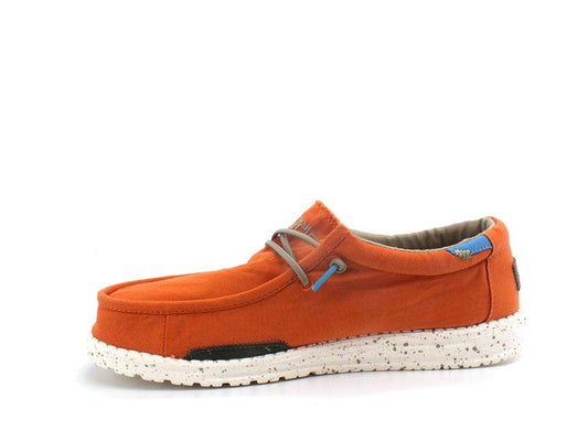 HEY DUDE Wally Washed Scarpa Vela Tangerine Arancione 111521702 - Sandrini Calzature e Abbigliamento