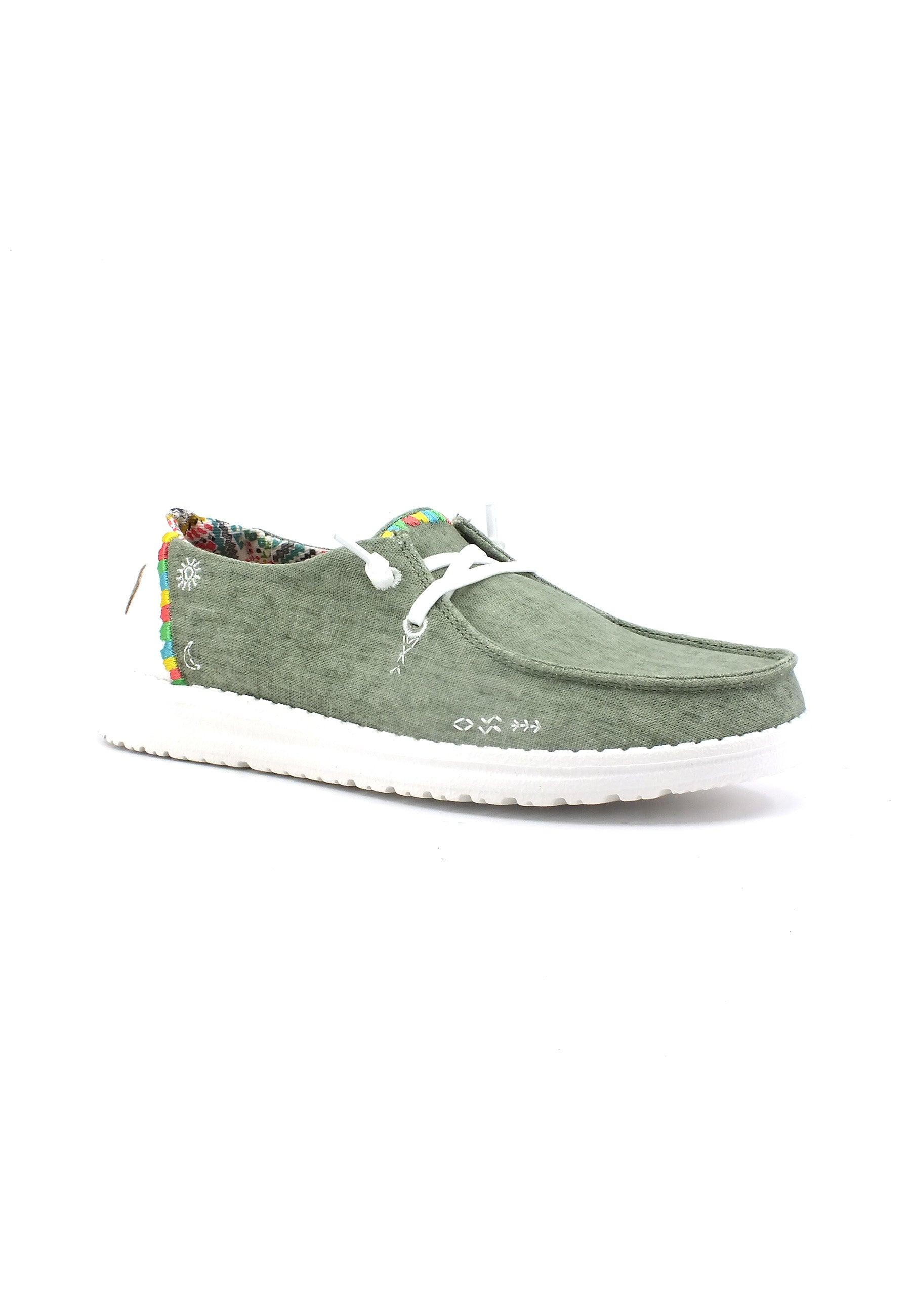 HEY DUDE Wendy Boho Sneaker Vela Donna Olive 40054-337 - Sandrini Calzature e Abbigliamento
