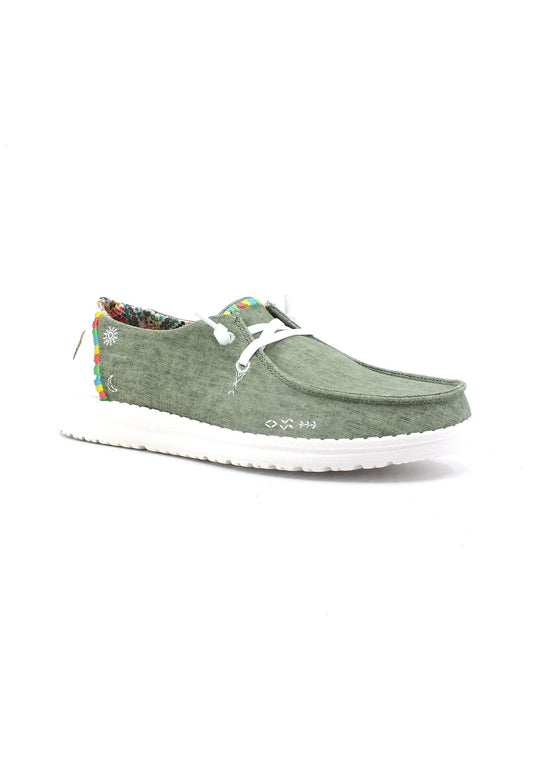 HEY DUDE Wendy Boho Sneaker Vela Donna Olive 40054-337 - Sandrini Calzature e Abbigliamento