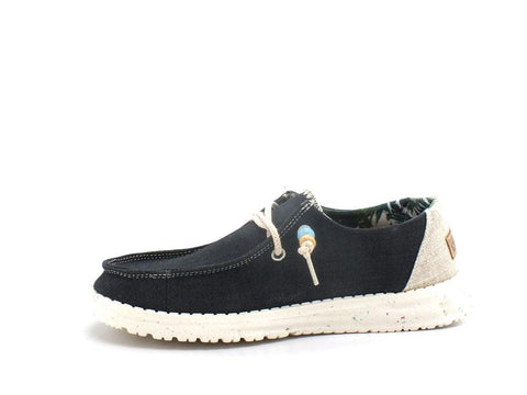 HEY DUDE Wendy Natural Scarpa Vela Lacci Carbon Grigio 122154301 - Sandrini Calzature e Abbigliamento