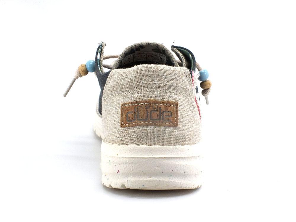 HEY DUDE Wendy Natural Scarpa Vela Lacci Carbon Grigio 122154301 - Sandrini Calzature e Abbigliamento