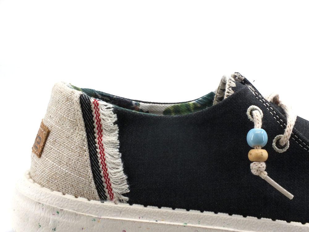 HEY DUDE Wendy Natural Scarpa Vela Lacci Carbon Grigio 122154301 - Sandrini Calzature e Abbigliamento