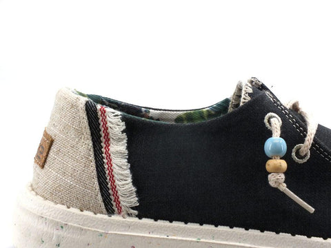 HEY DUDE Wendy Natural Scarpa Vela Lacci Carbon Grigio 122154301 - Sandrini Calzature e Abbigliamento