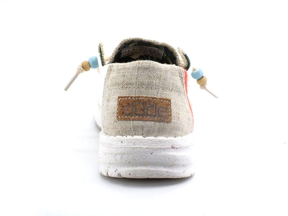 HEY DUDE Wendy Natural Scarpa Vela Lacci Salt Beige 122150212 - Sandrini Calzature e Abbigliamento