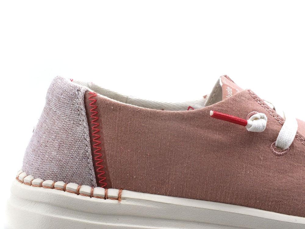 HEY DUDE Wendy Rise Scarpa Vela Lacci Chambray Rose Rosa 121945031 - Sandrini Calzature e Abbigliamento