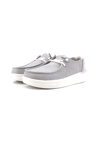 HEY DUDE Wendy Rise Sneaker Vela Donna Lunar Rock Grigio 40074-1HT - Sandrini Calzature e Abbigliamento