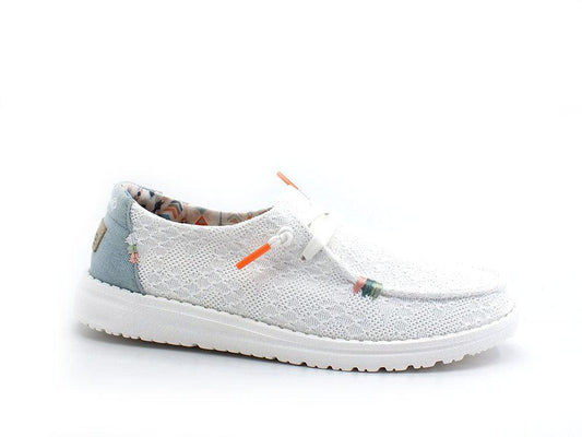 HEY DUDE Wendy Scarpa Vela Pizzo White 121410164 - Sandrini Calzature e Abbigliamento
