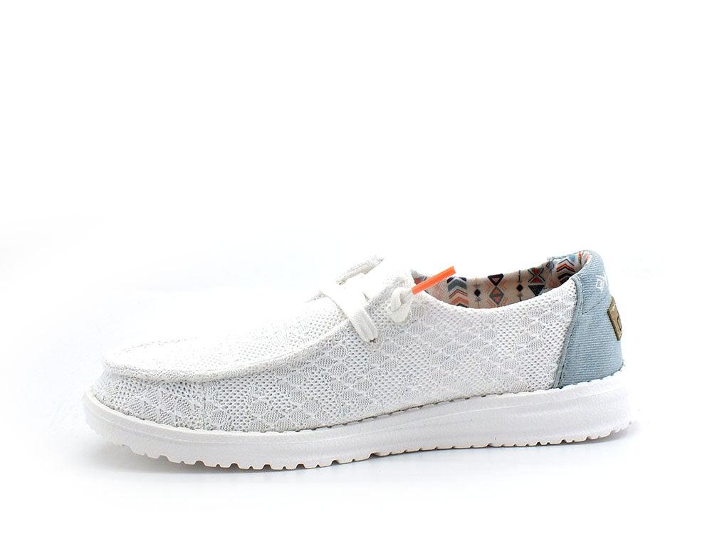 HEY DUDE Wendy Scarpa Vela Pizzo White 121410164 - Sandrini Calzature e Abbigliamento