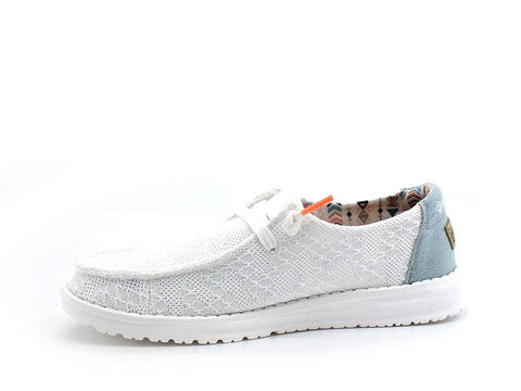 HEY DUDE Wendy Scarpa Vela Pizzo White 121410164 - Sandrini Calzature e Abbigliamento