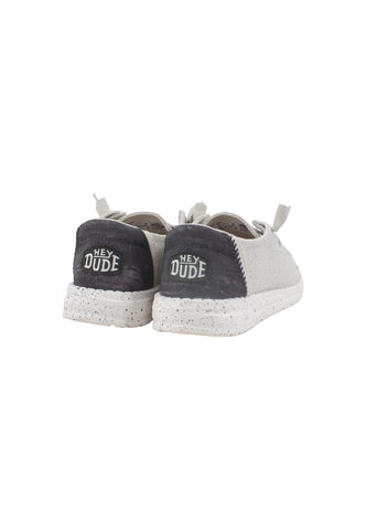 HEY DUDE Wendy Woven Sneaker Velo Donna Light Grey 40098-007 - Sandrini Calzature e Abbigliamento