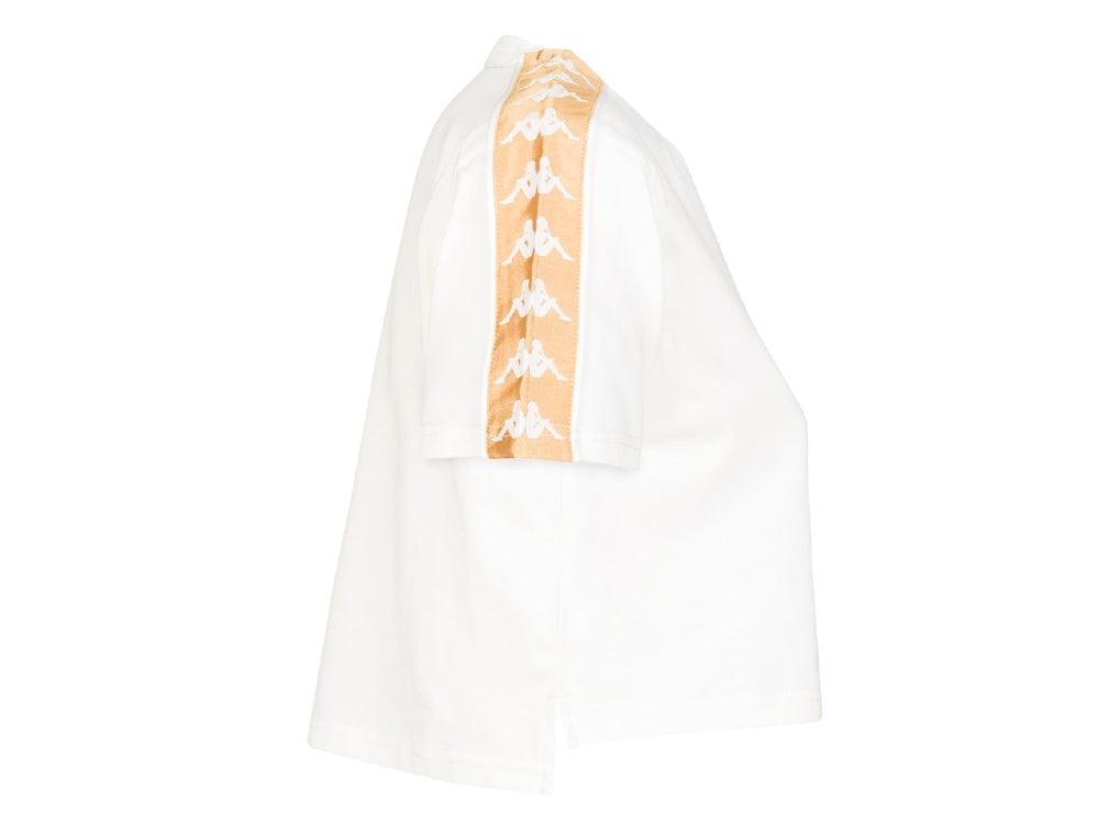 KAPPA 222 Banda Apua T-Shirt Donna White Antique Bronze 303WGQ0 - Sandrini Calzature e Abbigliamento