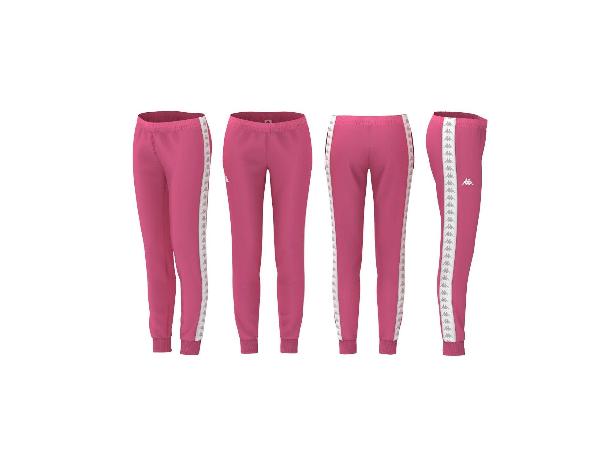 KAPPA 222 Banda Wrastoria Slim Pantaloni Lunghi Tuta Fuchsia White 303R5K0BX0 - Sandrini Calzature e Abbigliamento