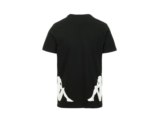 KAPPA Authentic Fico Unisex T-Shirt Black White 321158WA33 - Sandrini Calzature e Abbigliamento