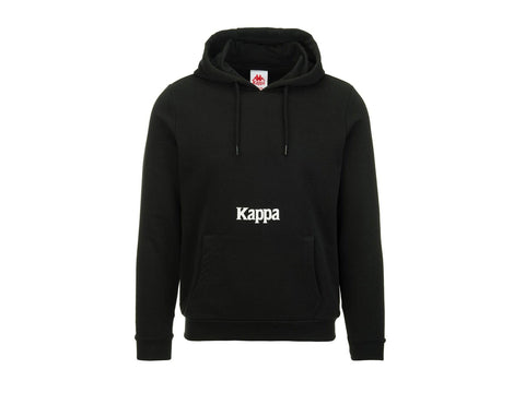 KAPPA Authentic Fin Unisex Felpa Cappuccio Black White 34111CWA33 - Sandrini Calzature e Abbigliamento