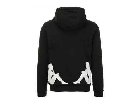 KAPPA Authentic Fin Unisex Felpa Cappuccio Black White 34111CWA33 - Sandrini Calzature e Abbigliamento