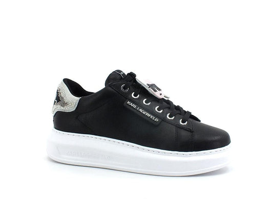 KARL LAGERFELD Ikonic Twin Bead Sneaker Black Silver KL62576A - Sandrini Calzature e Abbigliamento