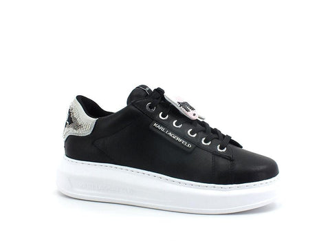 KARL LAGERFELD Ikonic Twin Bead Sneaker Black Silver KL62576A - Sandrini Calzature e Abbigliamento