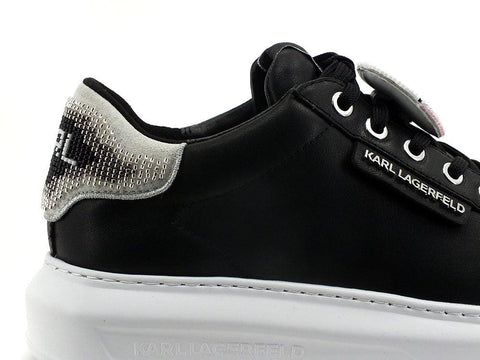 KARL LAGERFELD Ikonic Twin Bead Sneaker Black Silver KL62576A - Sandrini Calzature e Abbigliamento