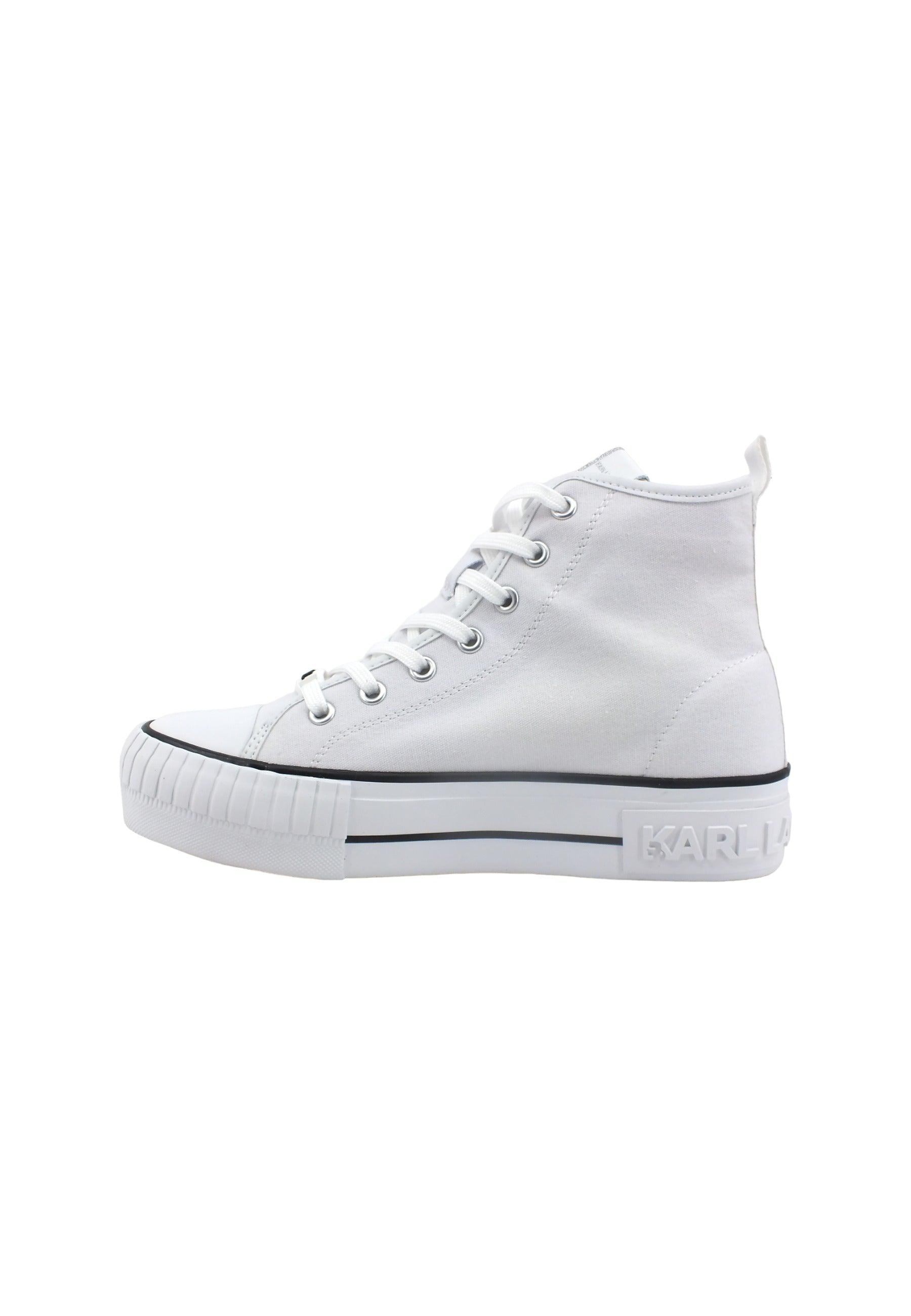 KARL LAGERFELD Kampus Max Hi Sneaker Donna White KL60450 - Sandrini Calzature e Abbigliamento