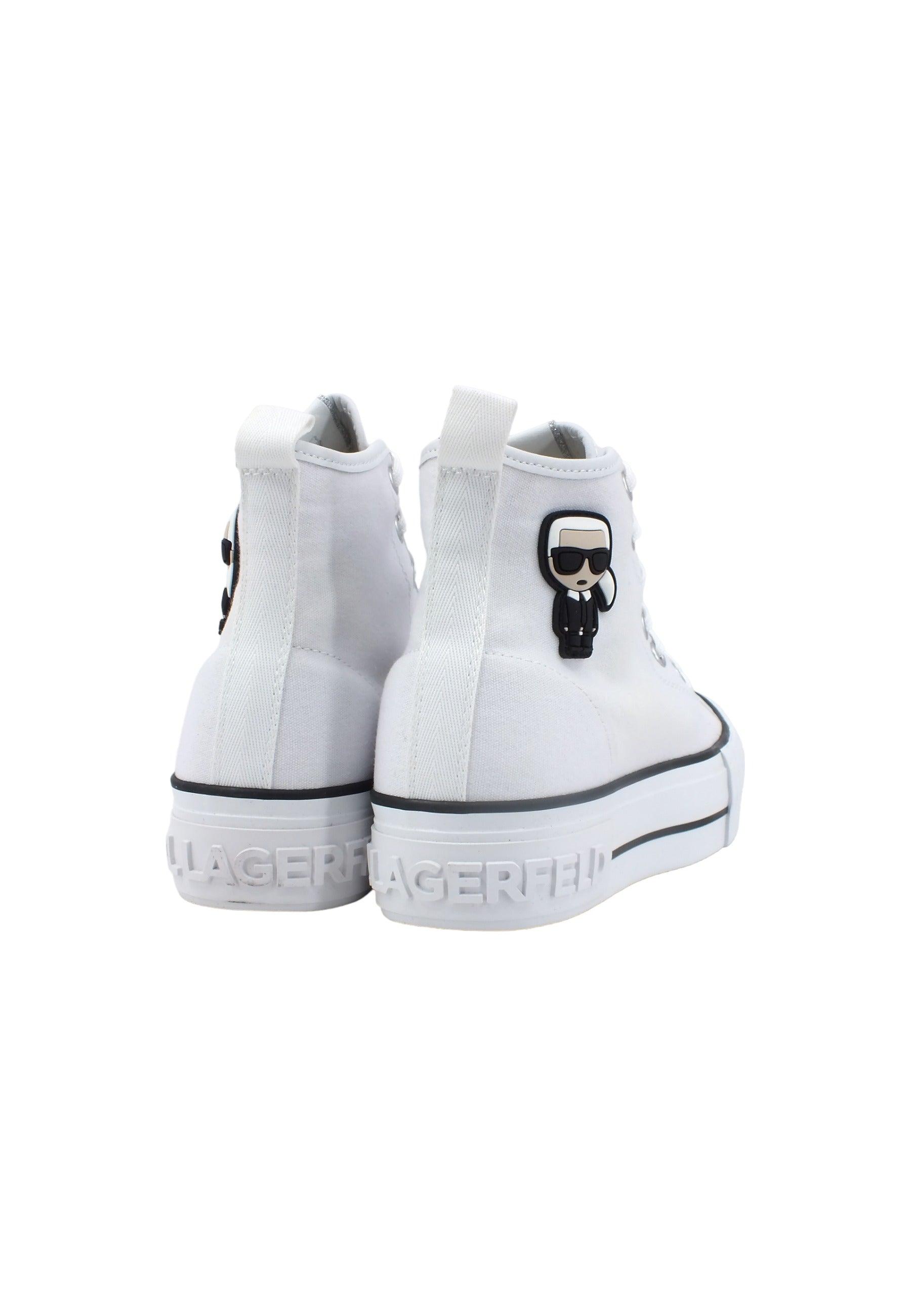 KARL LAGERFELD Kampus Max Hi Sneaker Donna White KL60450 - Sandrini Calzature e Abbigliamento