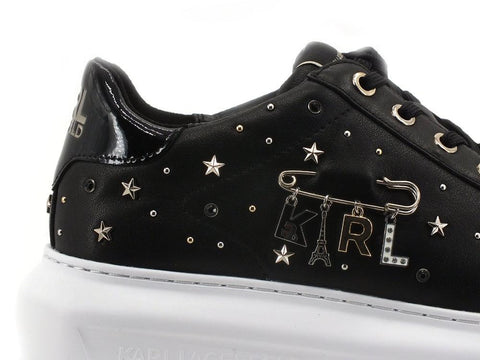 KARL LAGERFELD Kapri Charm Sneaker Borchie Star Black Gold KL62579 - Sandrini Calzature e Abbigliamento