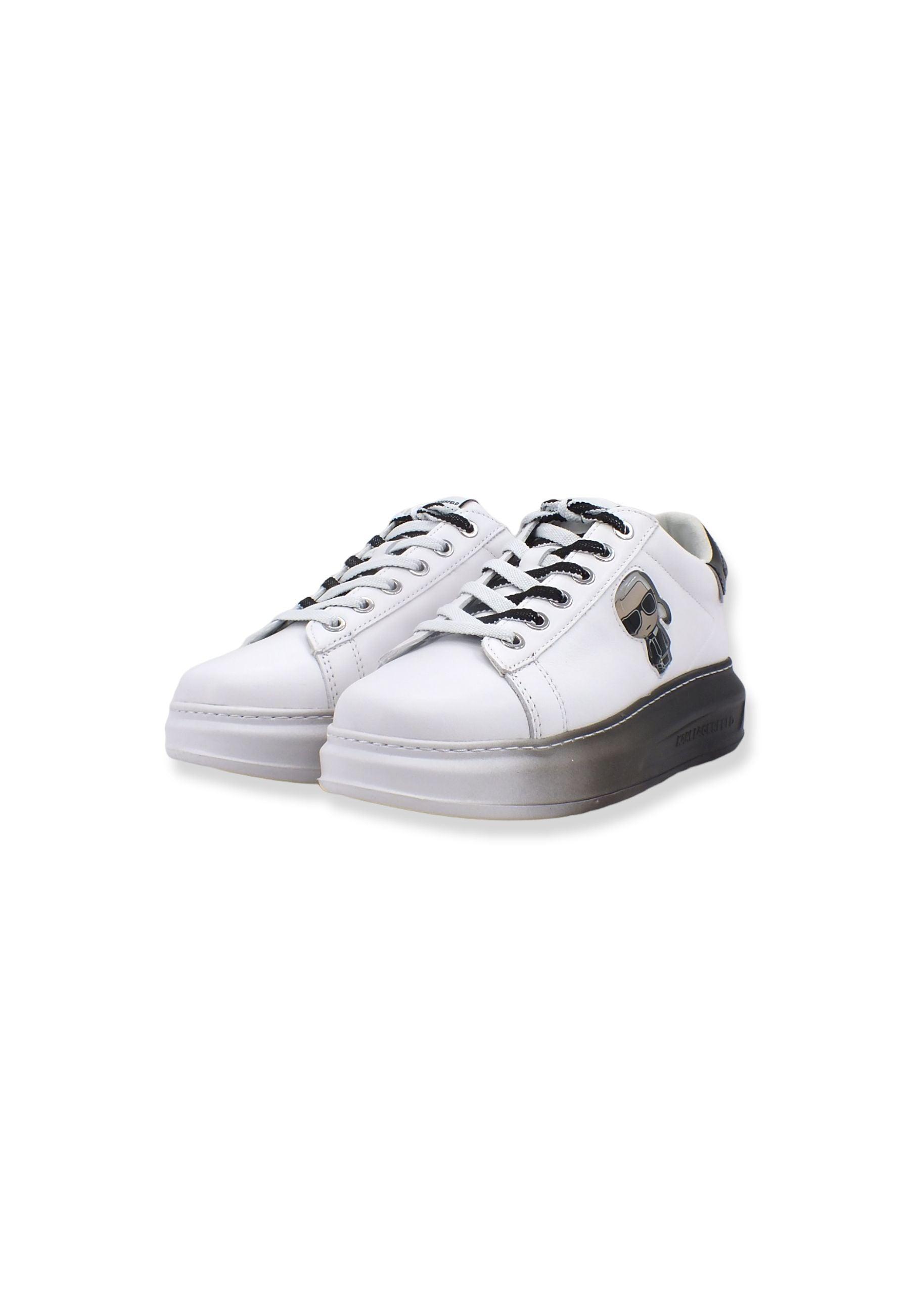 KARL LAGERFELD Kapri Jellikonic Sneaker Donna White Black KL62533 - Sandrini Calzature e Abbigliamento