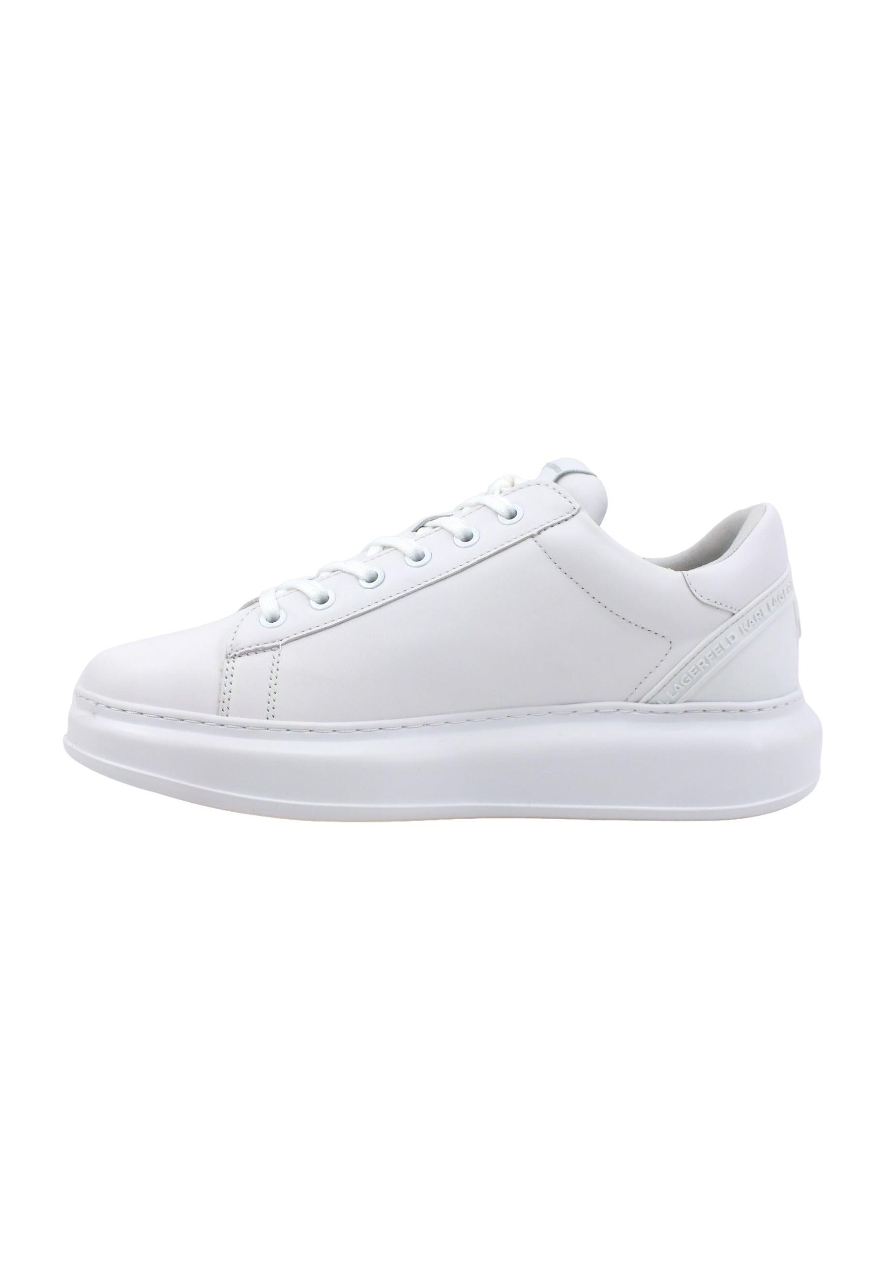 KARL LAGERFELD Kapri Mens Kourter Sneaker Uomo White Mono KL52575 - Sandrini Calzature e Abbigliamento