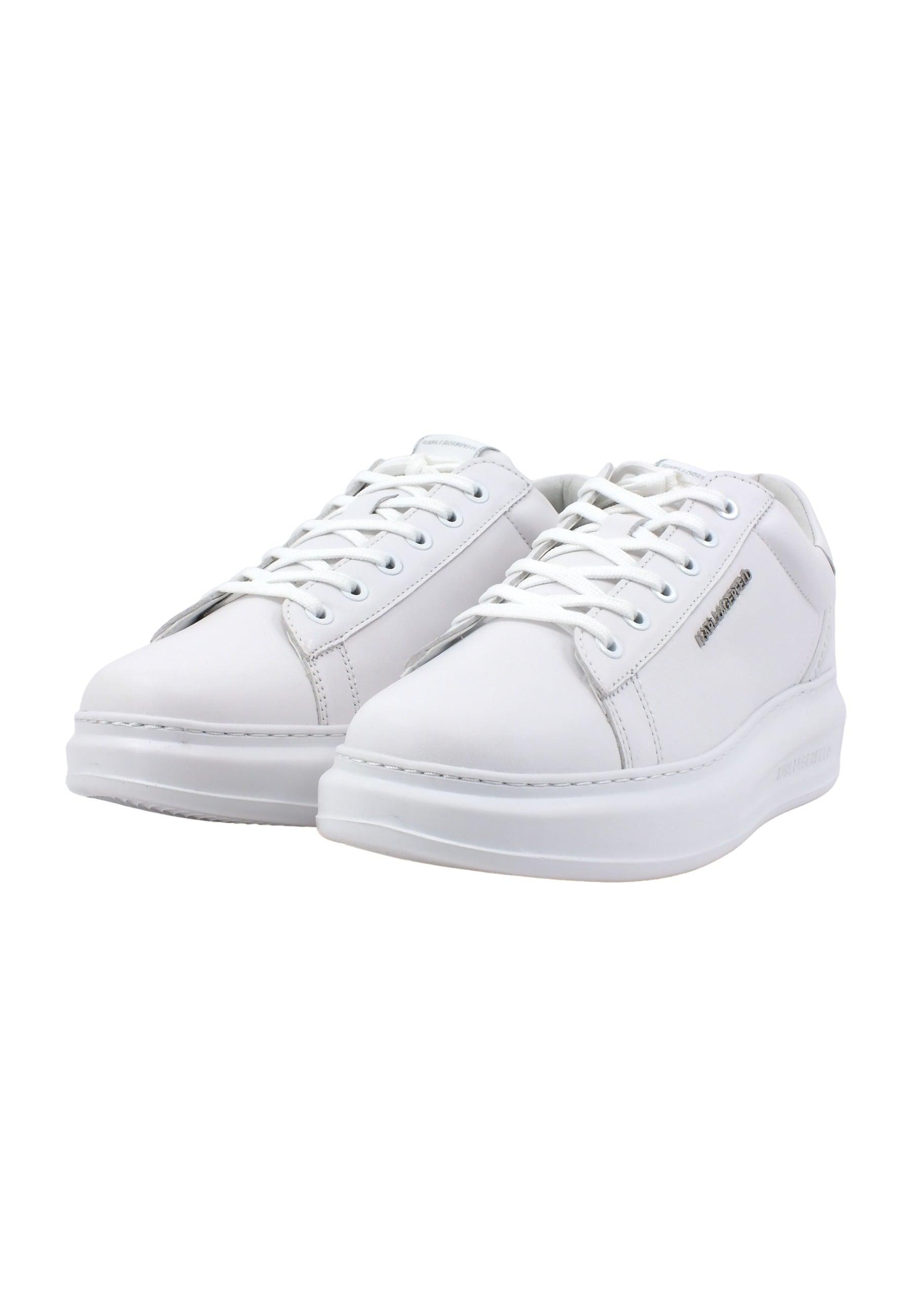 KARL LAGERFELD Kapri Mens Kourter Sneaker Uomo White Mono KL52575 - Sandrini Calzature e Abbigliamento