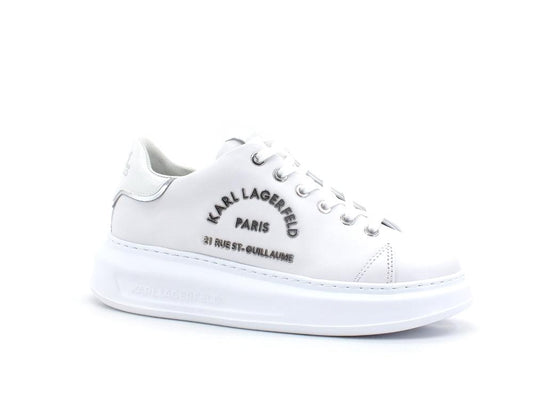 KARL LAGERFELD Kapri Metal Maison Sneaker Logo White Silver KL62539 - Sandrini Calzature e Abbigliamento