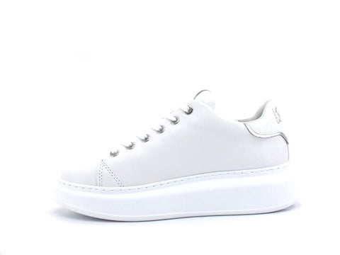 KARL LAGERFELD Kapri Metal Maison Sneaker Logo White Silver KL62539 - Sandrini Calzature e Abbigliamento