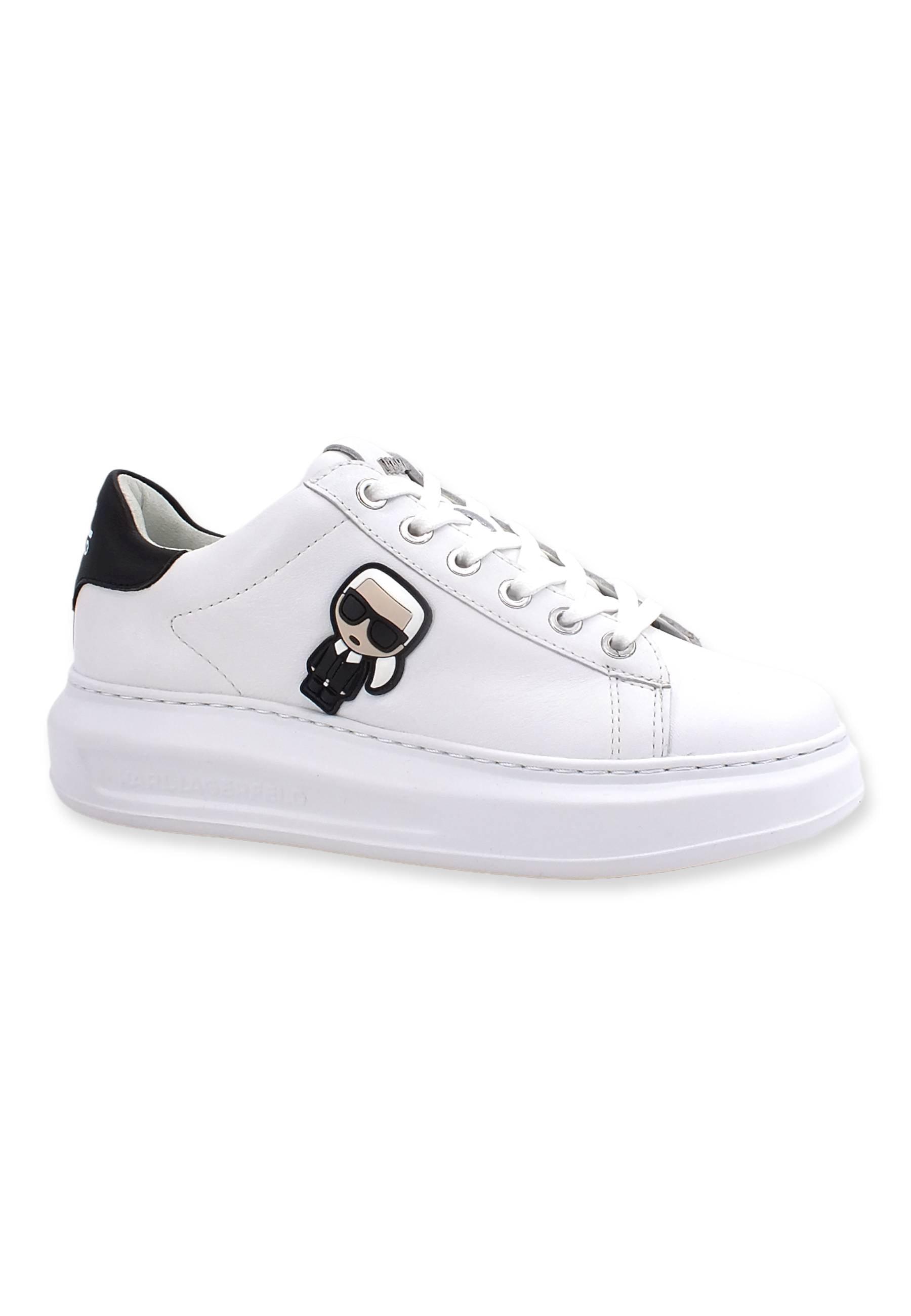 KARL LAGERFELD Kapri Sneaker Donna White Leather KL62530 - Sandrini Calzature e Abbigliamento