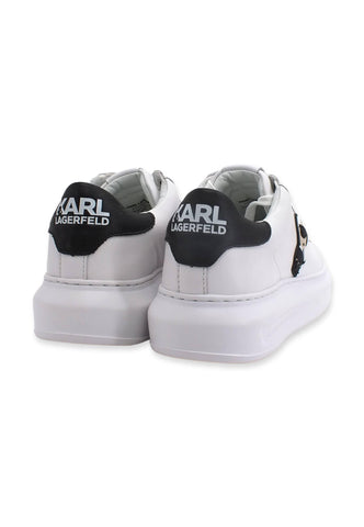 KARL LAGERFELD Kapri Sneaker Donna White Leather KL62530 - Sandrini Calzature e Abbigliamento