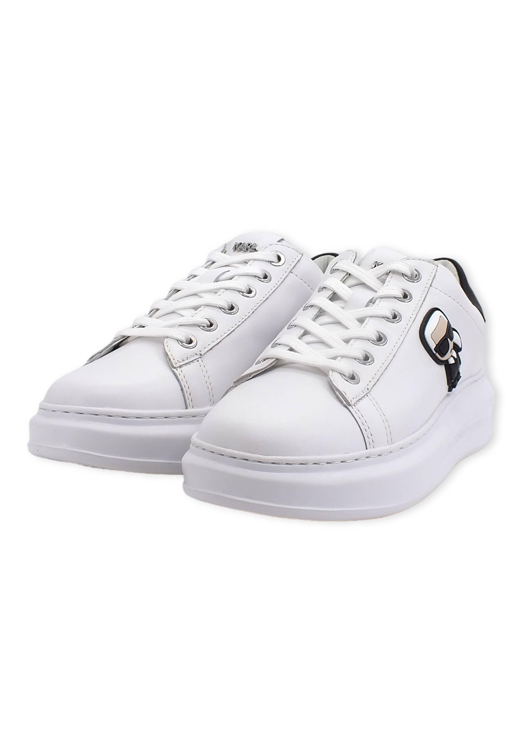 KARL LAGERFELD Kapri Sneaker Donna White Leather KL62530 - Sandrini Calzature e Abbigliamento