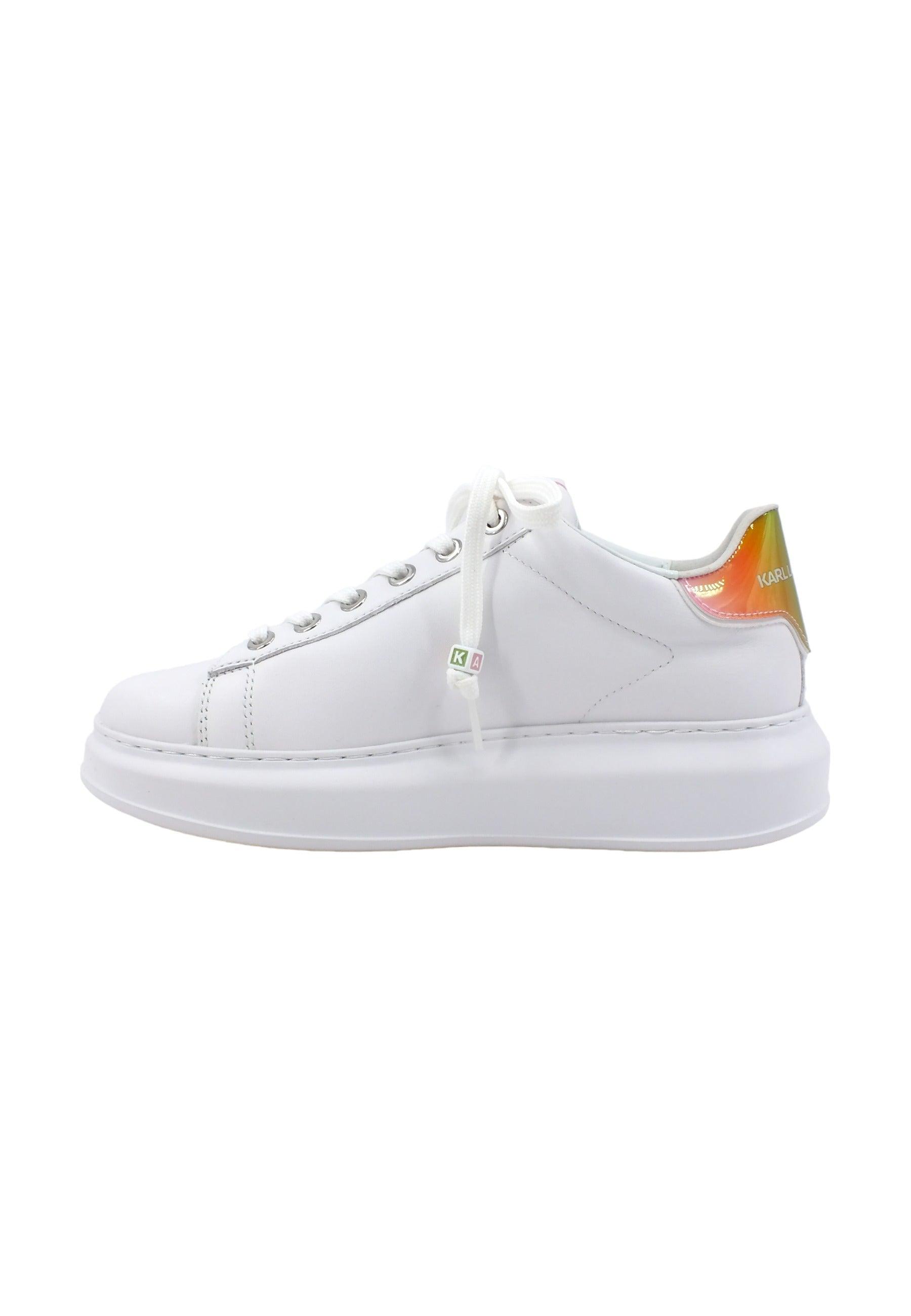 KARL LAGERFELD Kapri Sneaker Donna White Pink KL62530G - Sandrini Calzature e Abbigliamento