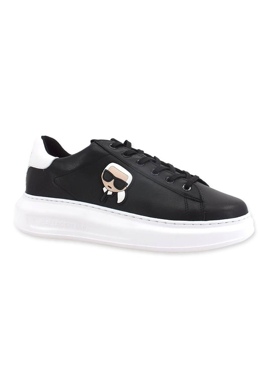 KARL LAGERFELD Kapri Sneaker Uomo Black Leather KL52530 - Sandrini Calzature e Abbigliamento