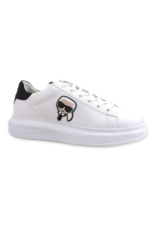 KARL LAGERFELD Kapri Sneaker Uomo White Leather KL52530 - Sandrini Calzature e Abbigliamento
