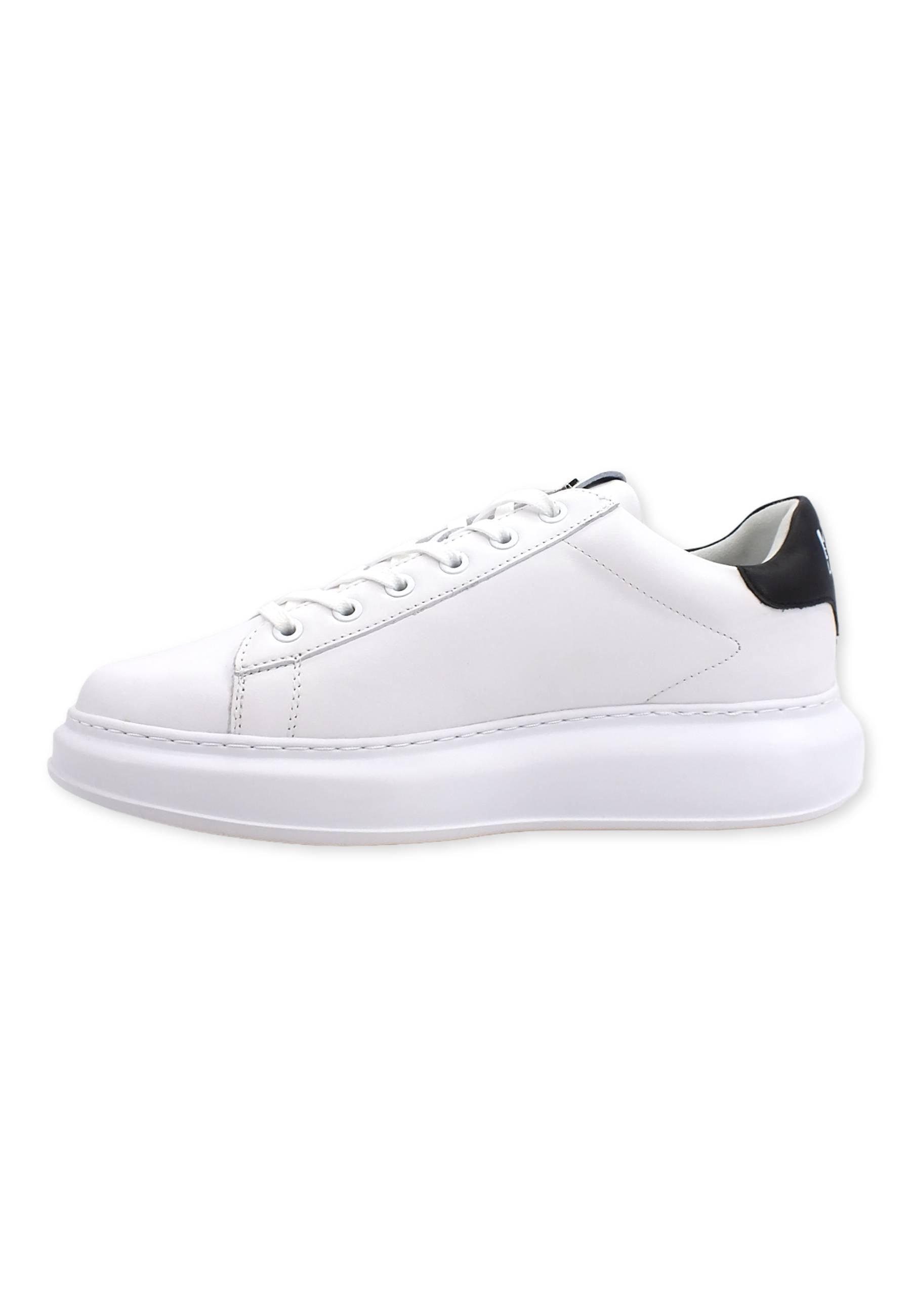KARL LAGERFELD Kapri Sneaker Uomo White Leather KL52530 - Sandrini Calzature e Abbigliamento