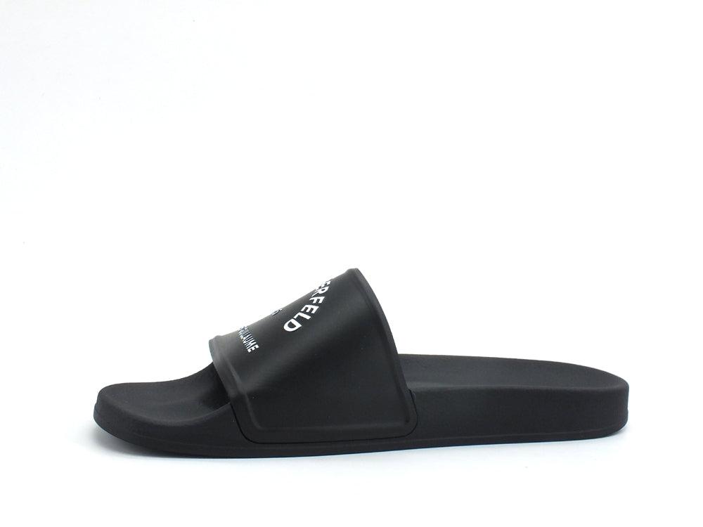 KARL LAGERFELD Kondo Maison Karl Slide Ciabatta Uomo Black Rubber KL70008 - Sandrini Calzature e Abbigliamento