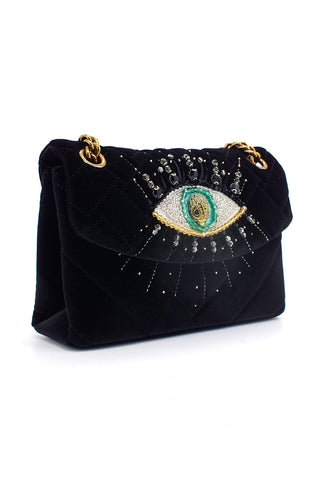 KURT GEIGER Mini Kensington Eye Fabric Borsa Donna Black 9105700609-00 - Sandrini Calzature e Abbigliamento
