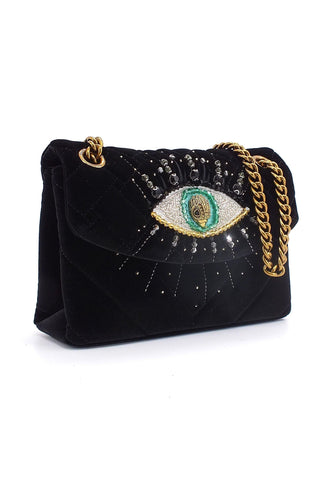 KURT GEIGER Mini Kensington Eye Fabric Borsa Donna Black 9105700609-00 - Sandrini Calzature e Abbigliamento