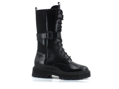 KURT GEIGER Stint Lace Up Ankle Boots Anfibio Pelle Black 8491900109 - Sandrini Calzature e Abbigliamento