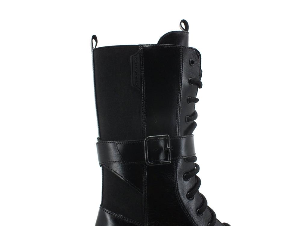 KURT GEIGER Stint Lace Up Ankle Boots Anfibio Pelle Black 8491900109 - Sandrini Calzature e Abbigliamento