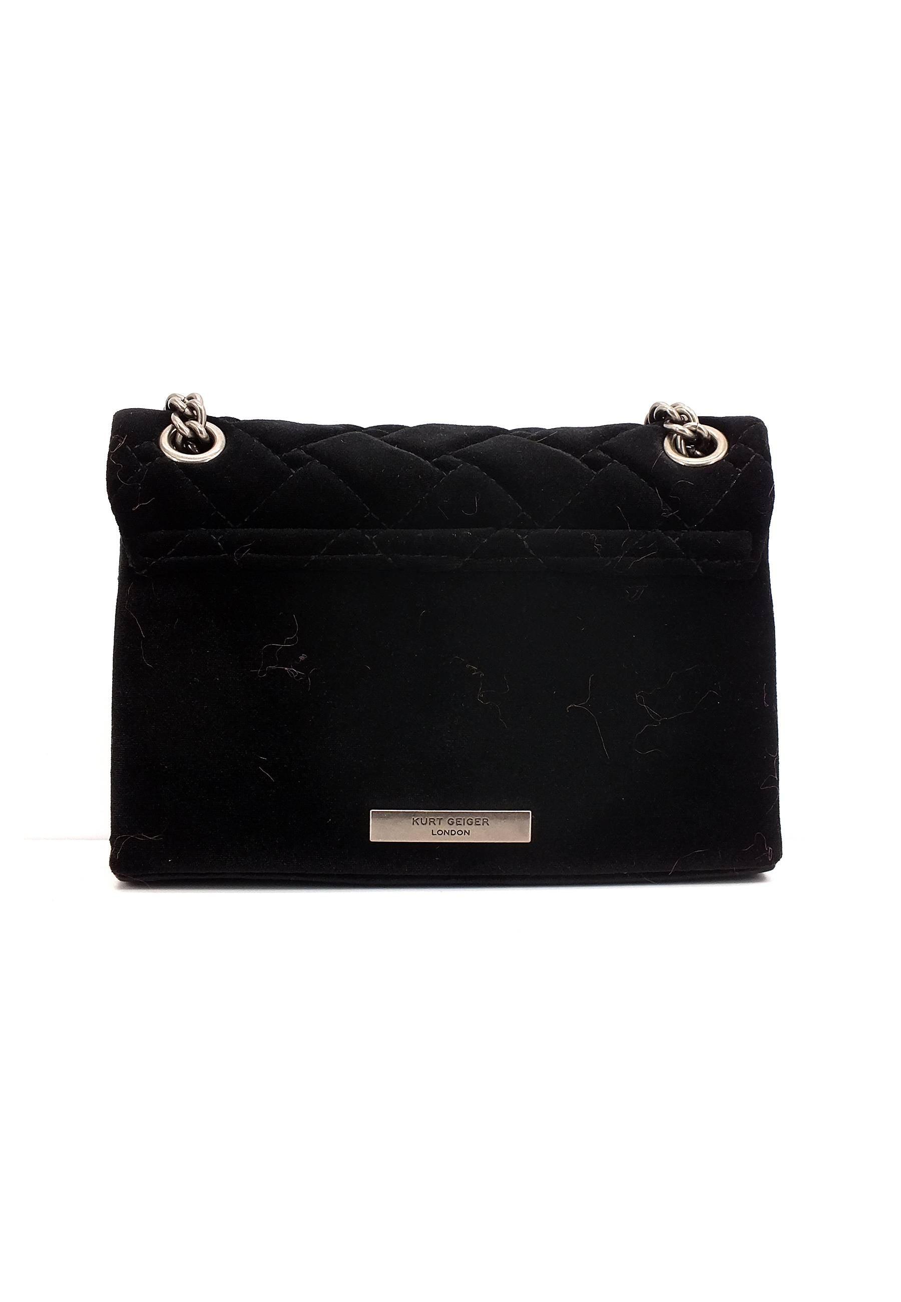 KURT GEIGER Velvet Mini Kensington Borsa Black Comb 3614305609-05 - Sandrini Calzature e Abbigliamento